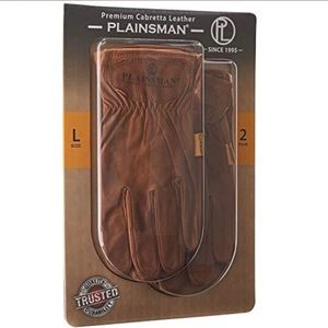Plainsman Premium Cabretta Brown Leather Gloves